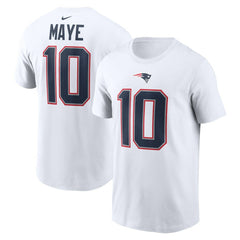 Drake Maye  Player Name & Number T-Shirt - New England Patriots