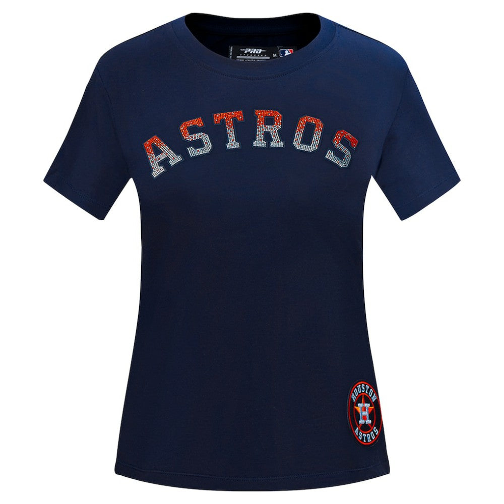 MLB Houston Astros Pro Standard Women's Rhinestone Slim Fit T-Shirt