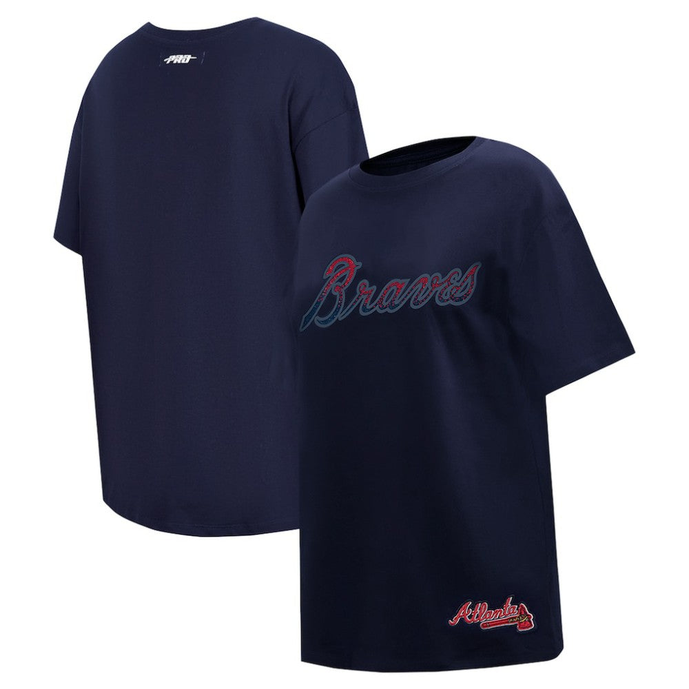MLB Atlanta Braves Pro Standard Women's Rhinestone Slim Fit T-Shirt