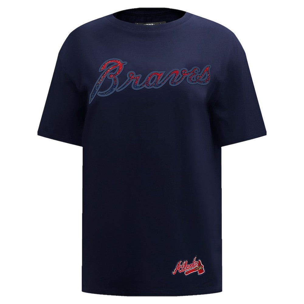 MLB Atlanta Braves Pro Standard Women's Rhinestone Slim Fit T-Shirt