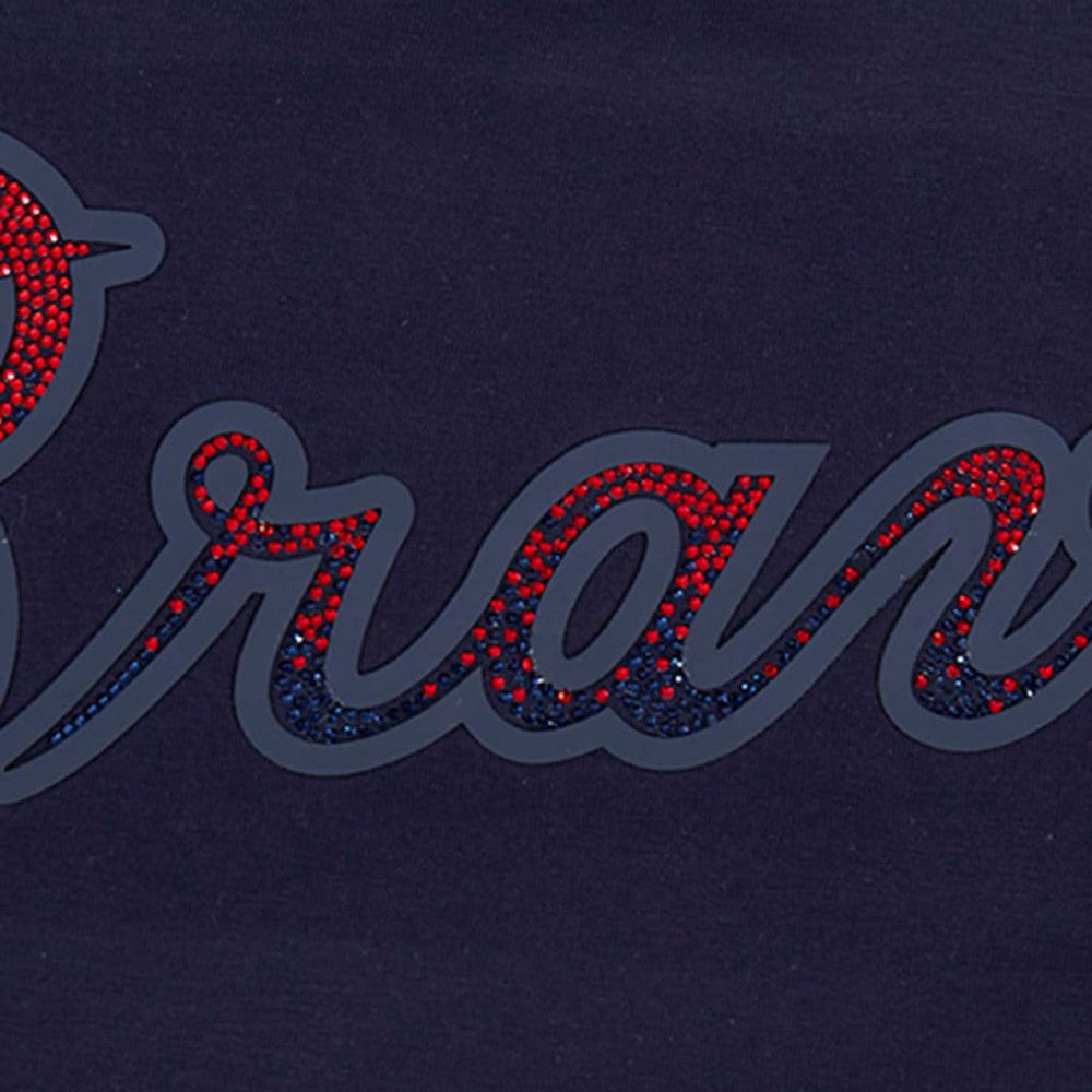 MLB Atlanta Braves Pro Standard Women's Rhinestone Slim Fit T-Shirt