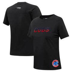 MLB Chicago Cubs Pro Standard Women's Rhinestone Slim Fit T-Shirt