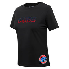 MLB Chicago Cubs Pro Standard Women's Rhinestone Slim Fit T-Shirt