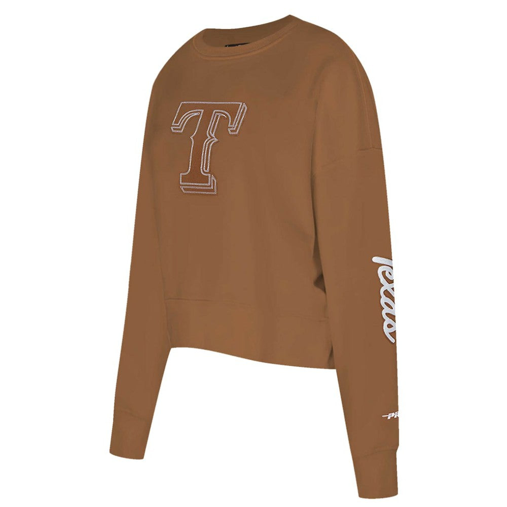 MLB Texas Rangers Pro Standard Women's Paint The City Pullover Cropped Sweatshirt