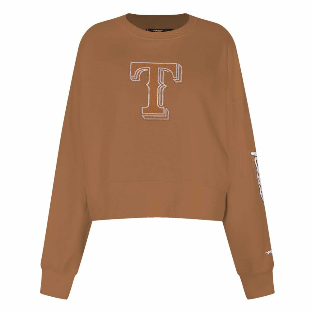 MLB Texas Rangers Pro Standard Women's Paint The City Pullover Cropped Sweatshirt
