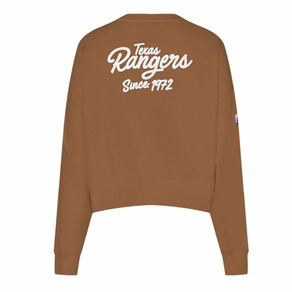 MLB Texas Rangers Pro Standard Women's Paint The City Pullover Cropped Sweatshirt