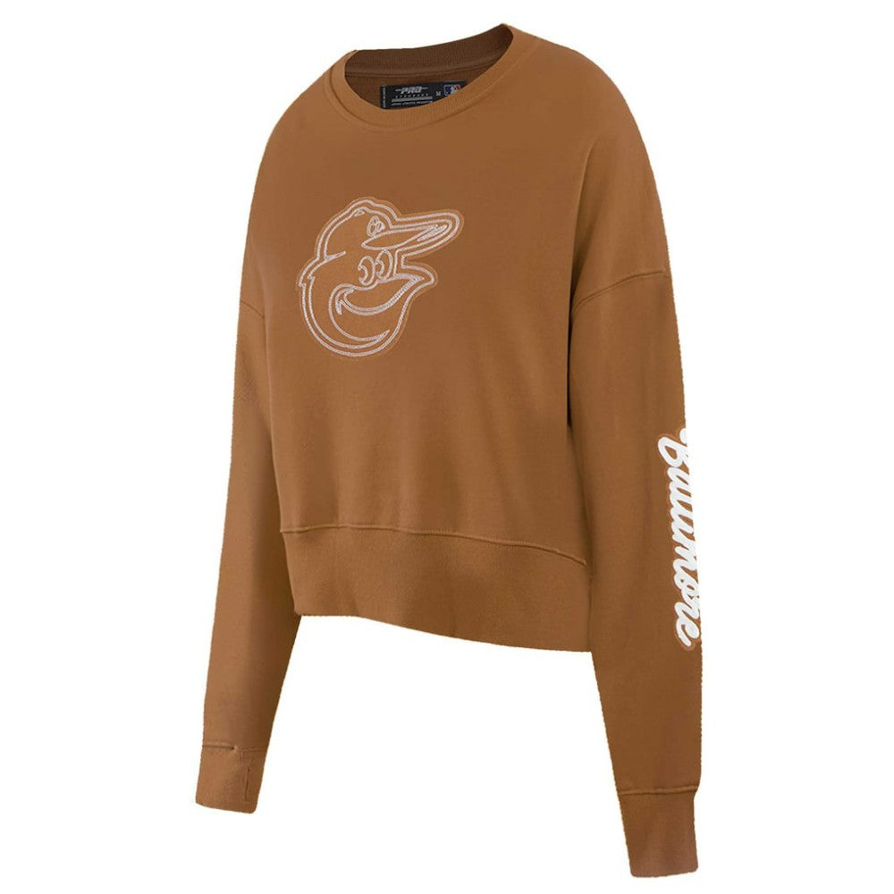 MLB Baltimore Orioles Pro Standard Women's Paint The City Pullover Cropped Sweatshirt