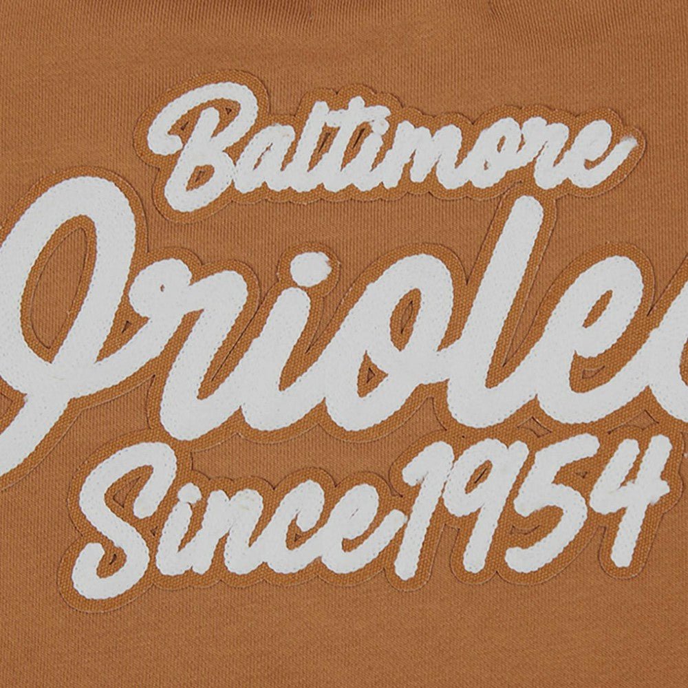 MLB Baltimore Orioles Pro Standard Women's Paint The City Pullover Cropped Sweatshirt