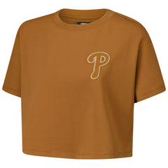 MLB Philadelphia Phillies Pro Standard Women's Paint The City Cropped Boxy T-Shirt