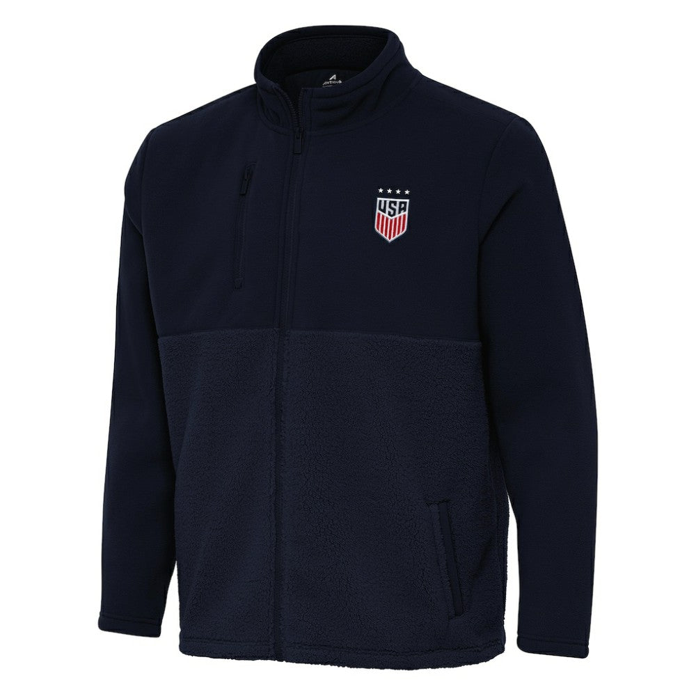 USWNT Antigua Daily Fused Full-Zip Jacket -  Navy