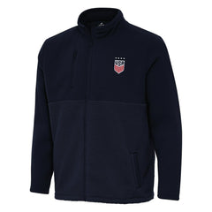 USWNT Antigua Daily Fused Full-Zip Jacket -  Navy