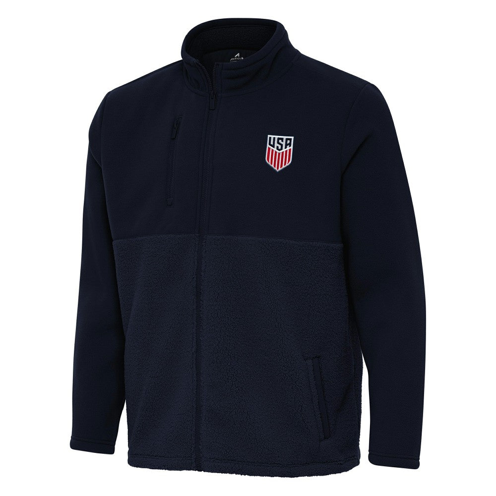USMNT Antigua Daily Fused Full-Zip Jacket -  Navy