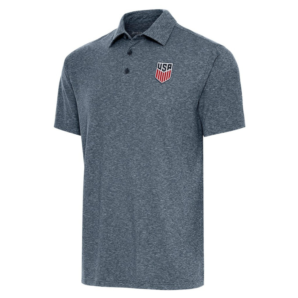 USMNT Antigua Par 3 Polo -  Heather Navy