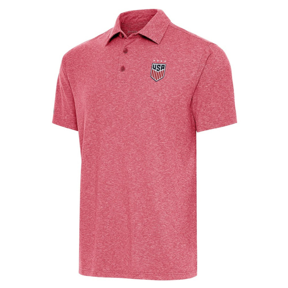 USWNT Antigua Par 3 Polo -  Heather Red