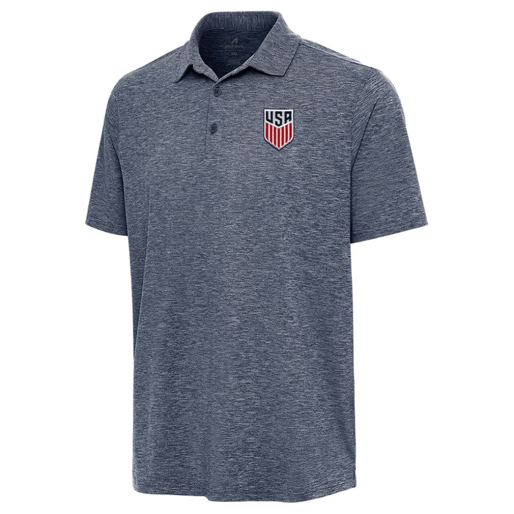 USMNT Antigua Big & Tall Par 3 Polo -  Heather Navy