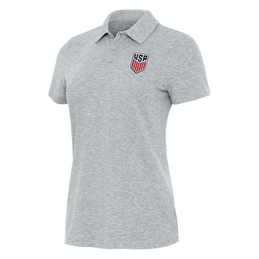 USMNT Antigua Women's Matter Polo -  Heather Gray