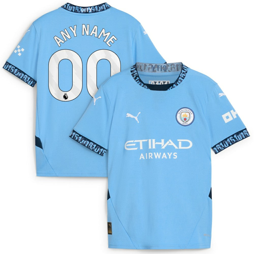 Manchester City Youth 2024/25 Home Replica Custom Jersey - Puma Light Blue