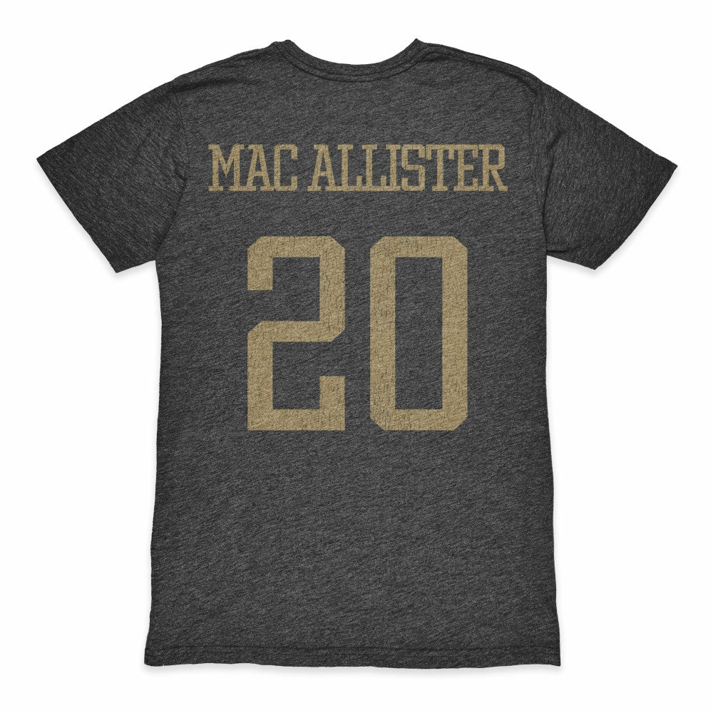 Alexis Mac Allister Argentina National Team 1863FC Player Retro Tri-Blend T-Shirt -  Heather Black