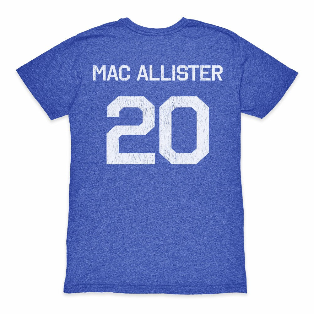 Alexis Mac Allister Argentina National Team 1863FC Retro Name & Number Tri-Blend T-Shirt -  Blue