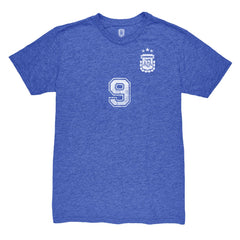 Julián Álvarez Argentina National Team 1863FC Retro Name & Number Tri-Blend T-Shirt -  Blue