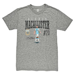 Alexis Mac Allister Argentina National Team 1863FC Snapshot Tri-Blend T-Shirt -  Heather Gray