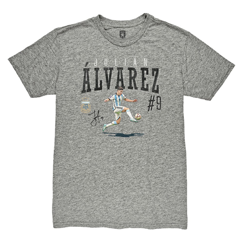 Julián Álvarez Argentina National Team 1863FC Snapshot Tri-Blend T-Shirt -  Heather Gray