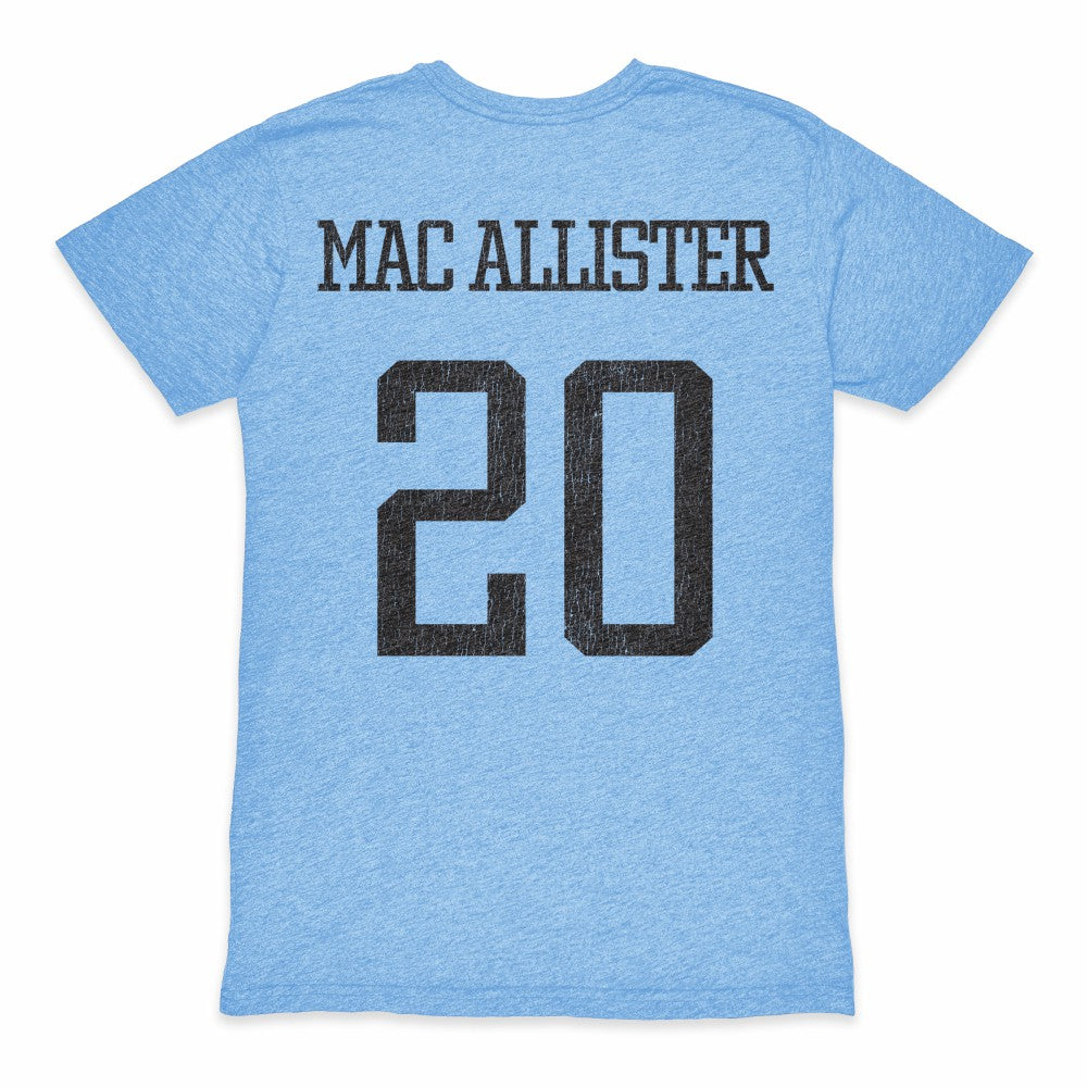 Alexis Mac Allister Argentina National Team 1863FC Player Retro Tri-Blend T-Shirt -  Light Blue