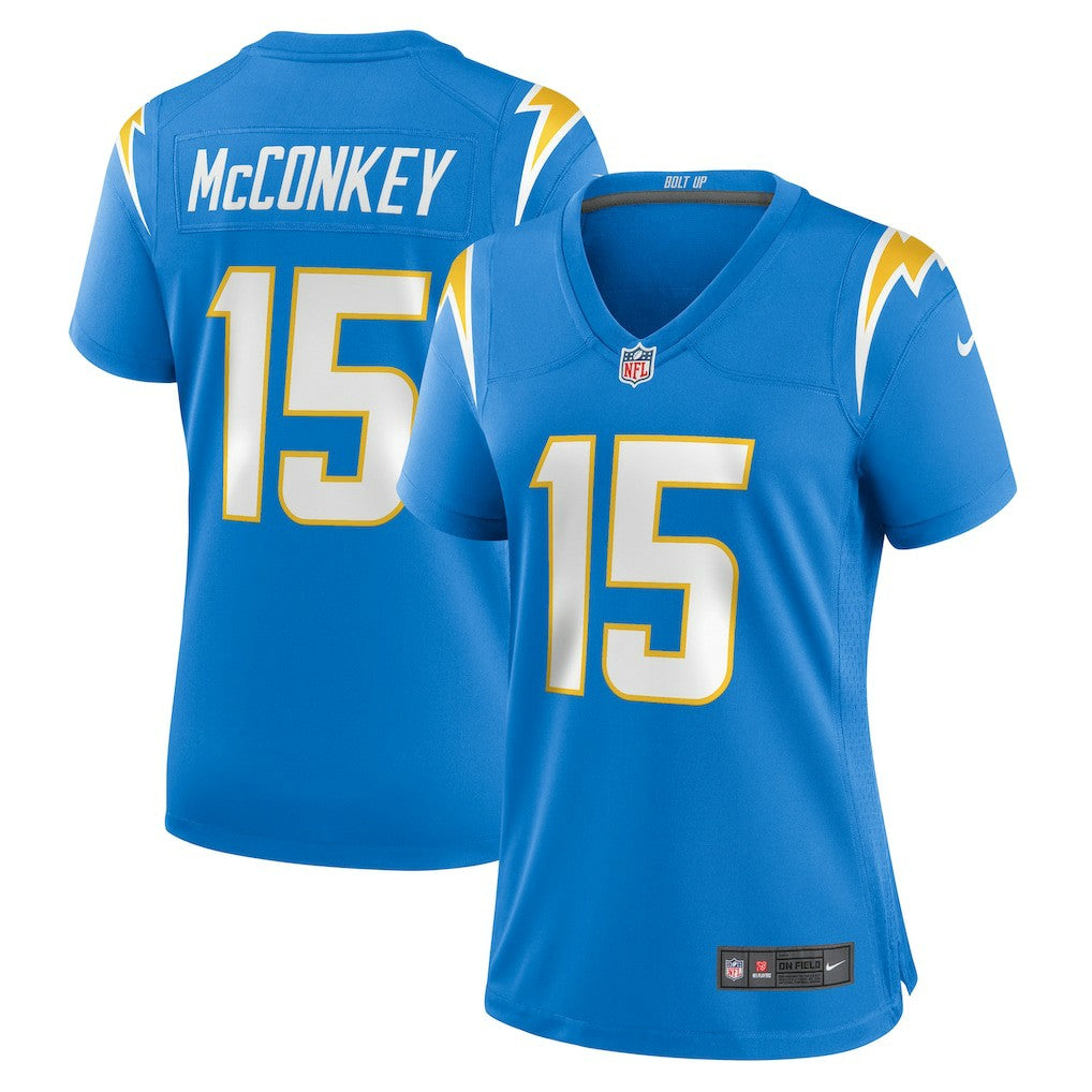 Ladd McConkey  Women's Game Jersey - Los Angeles Chargers