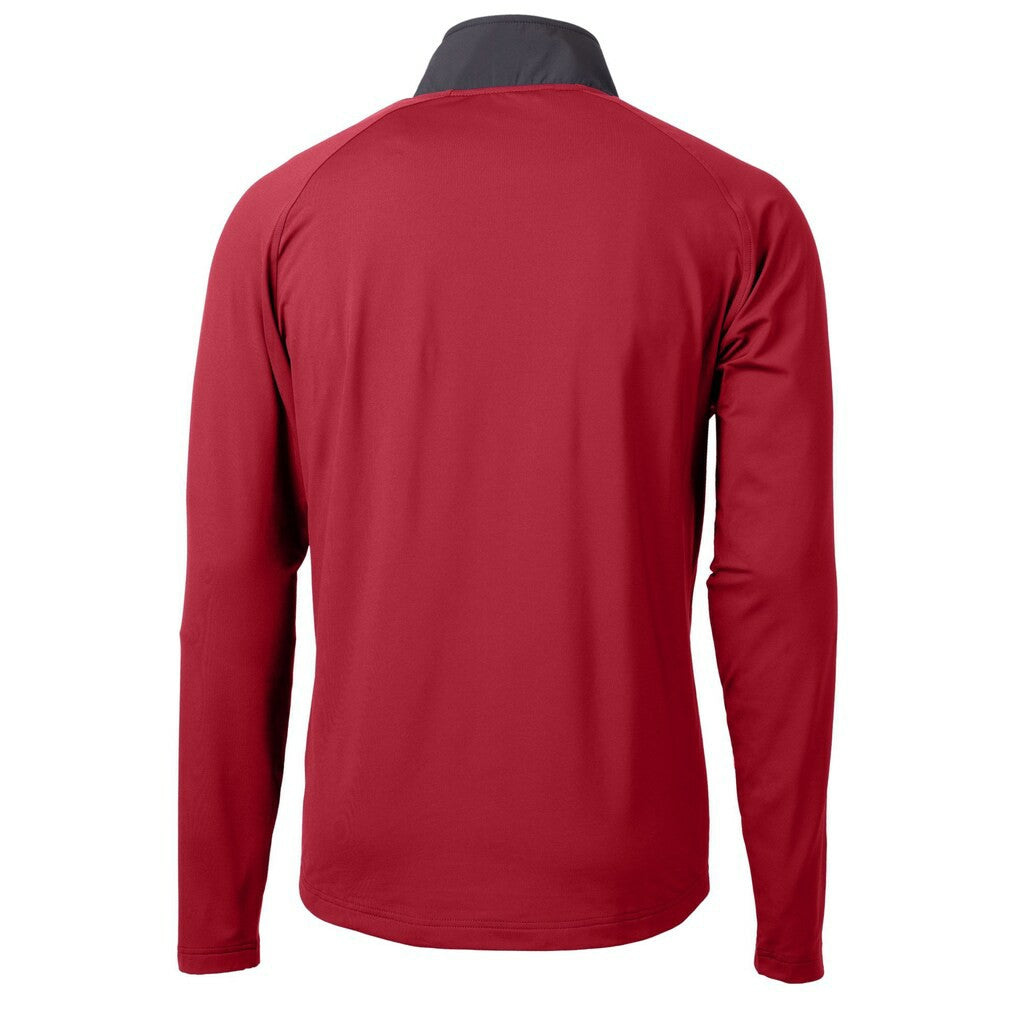 Cutter & Buck Adapt Eco Knit Hybrid Recycled Raglan DryTec Quarter-Zip Top - Atlanta Falcons