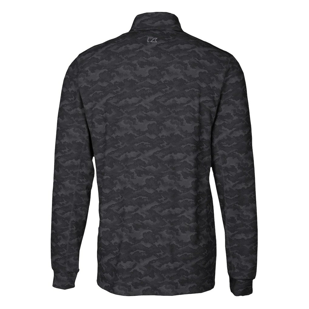 Cutter & Buck Traverse Camo Print Stretch DryTec Quarter-Zip Top - Carolina Panthers