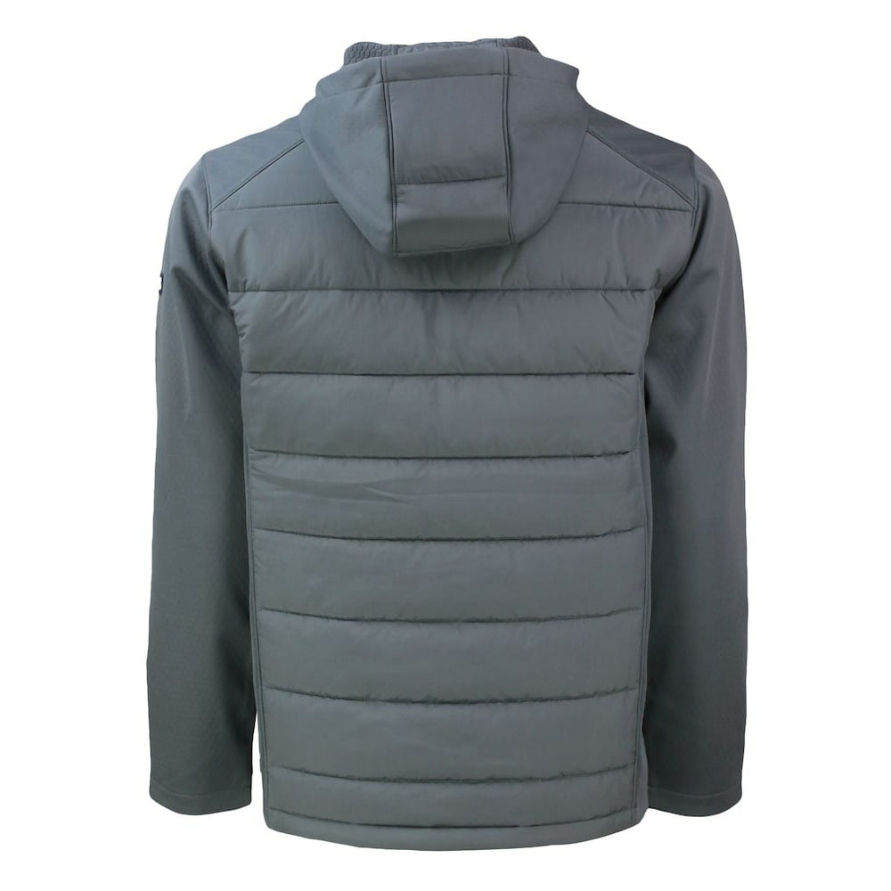 Cutter & Buck Evoke Hybrid Eco Softshell Recycled Full-Zip Hoodie Jacket - Carolina Panthers
