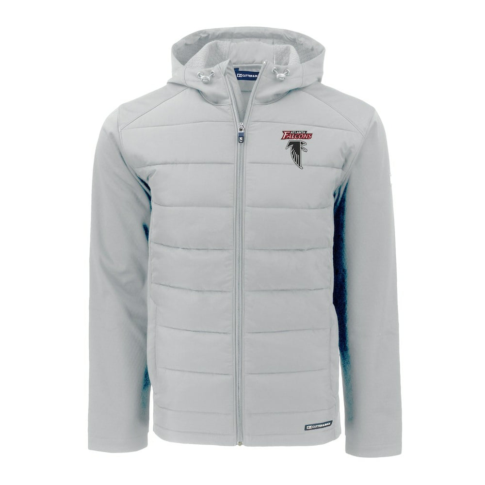 Cutter & Buck Evoke Hybrid Eco Softshell Recycled Full-Zip Hoodie Jacket - Atlanta Falcons