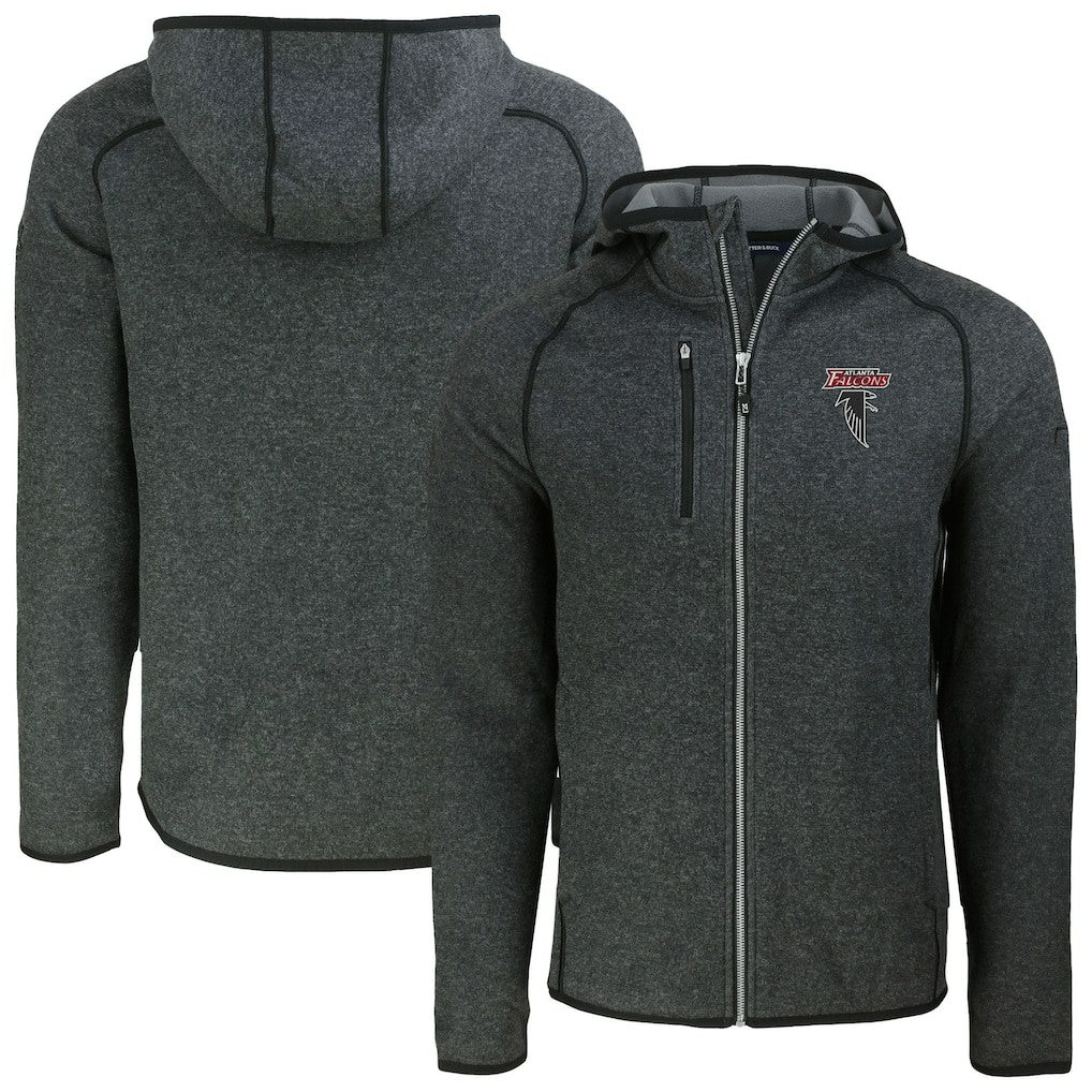 Cutter & Buck Mainsail Hoodie Raglan Full-Zip Jacket - Atlanta Falcons