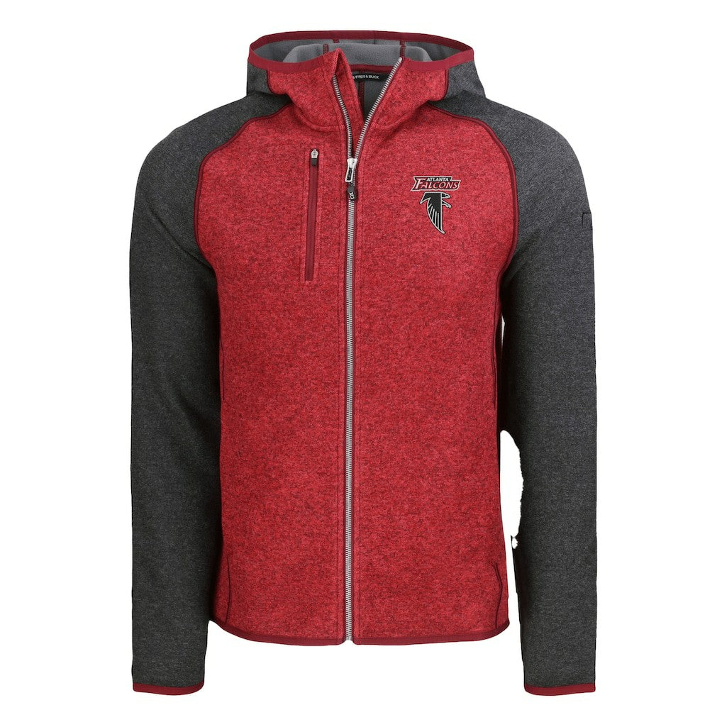 Cutter & Buck Mainsail Hoodie Raglan Full-Zip Jacket - Atlanta Falcons