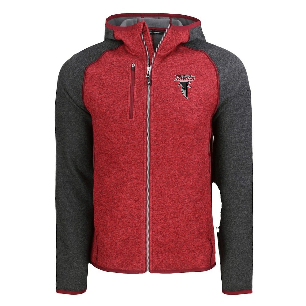 Cutter & Buck Mainsail Hoodie Raglan Full-Zip Jacket - Atlanta Falcons