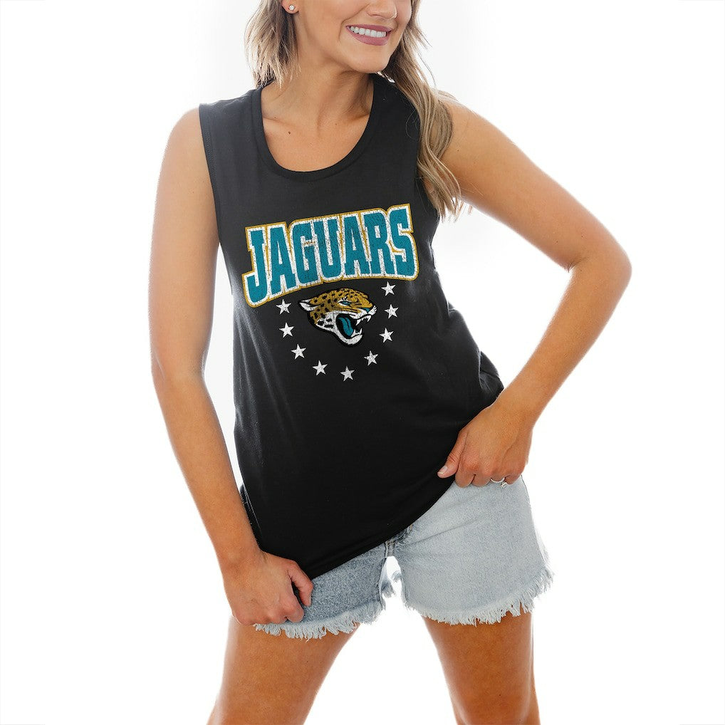 Gameday Couture Women's Baby You're A Star Racerback Scoop Neck Tapered Tank Top - Jacksonville Jaguars