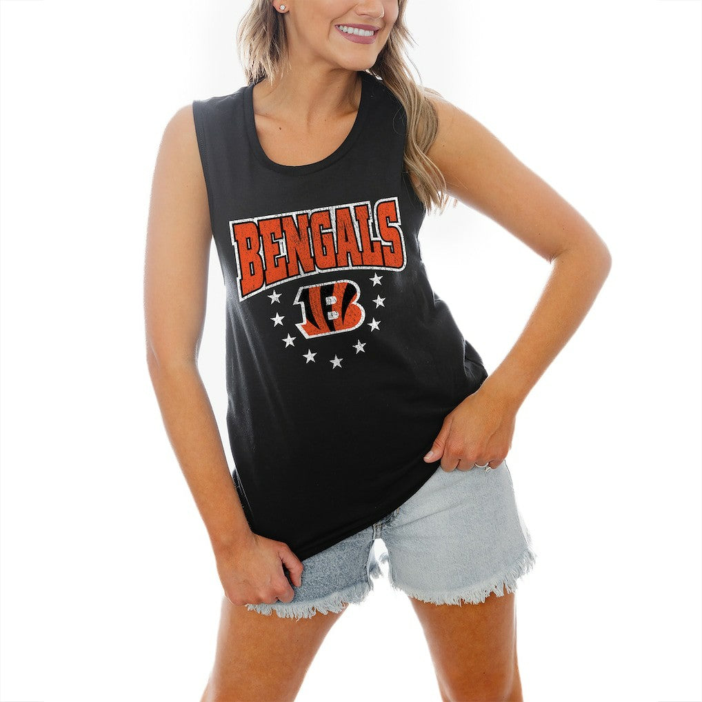 Gameday Couture Women's Baby You're A Star Racerback Scoop Neck Tapered Tank Top - Cincinnati Bengals
