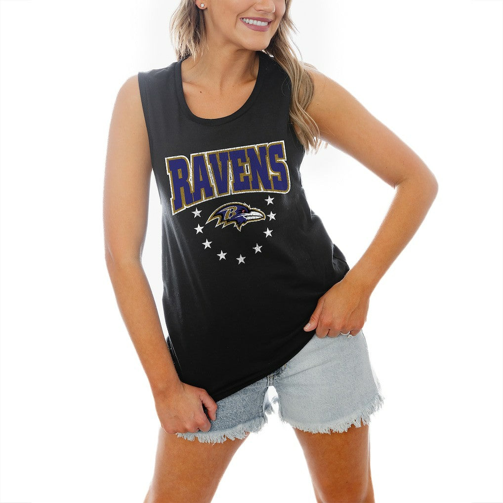 Gameday Couture Women's Baby You're A Star Racerback Scoop Neck Tapered Tank Top - Baltimore Ravens