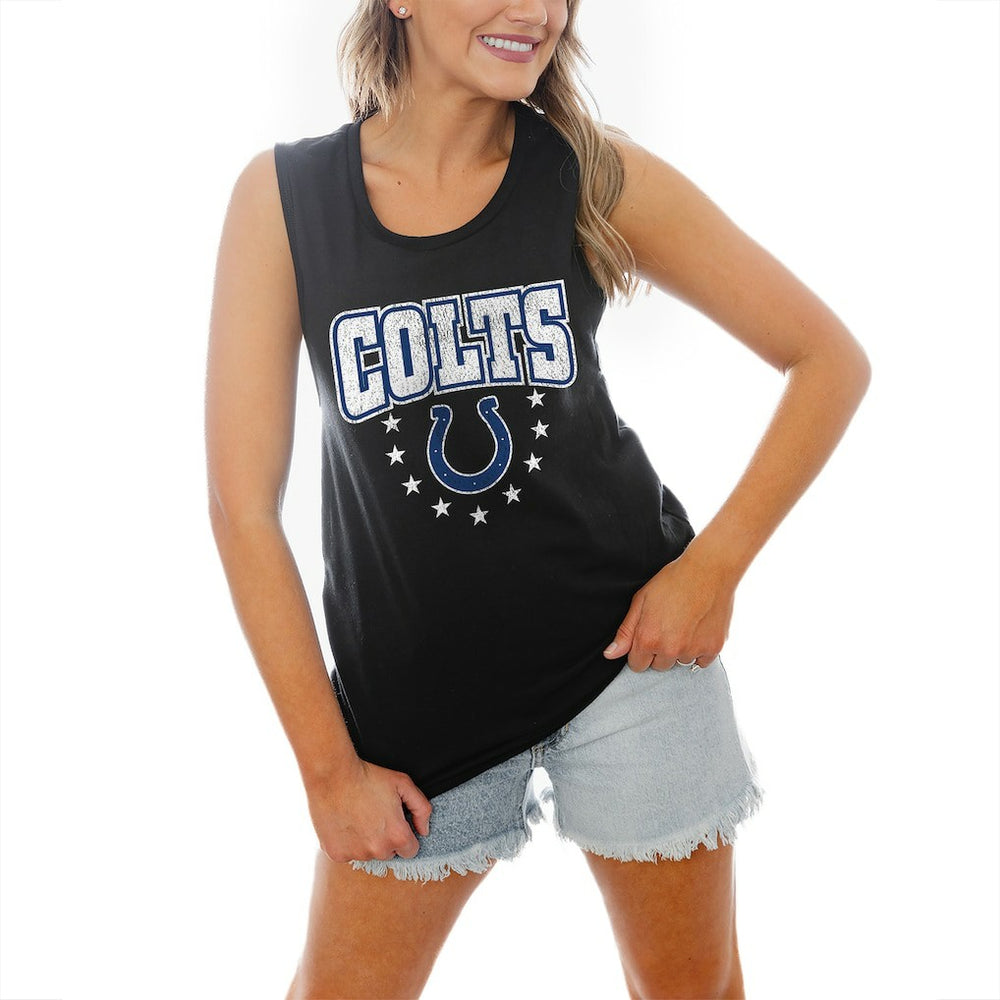 Gameday Couture Women's Baby You're A Star Racerback Scoop Neck Tapered Tank Top - Indianapolis Colts