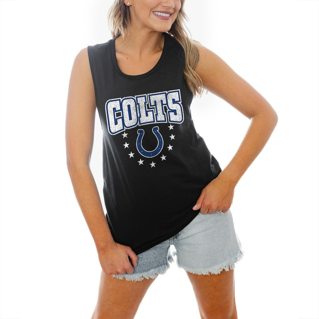 Gameday Couture Women's Baby You're A Star Racerback Scoop Neck Tapered Tank Top - Indianapolis Colts