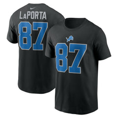 Sam LaPorta  Name & Number T-Shirt - Detroit Lions