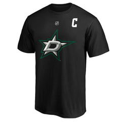 NHL Black Jamie Benn Dallas Stars Fanatics Authentic Stack Name & Number T-Shirt