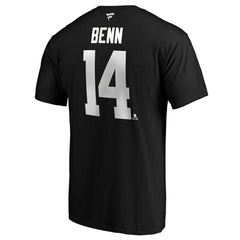 NHL Black Jamie Benn Dallas Stars Fanatics Authentic Stack Name & Number T-Shirt