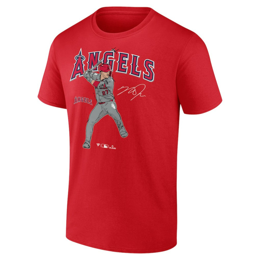 MLB Mike Trout Los Angeles Angels Player Swing T-Shirt