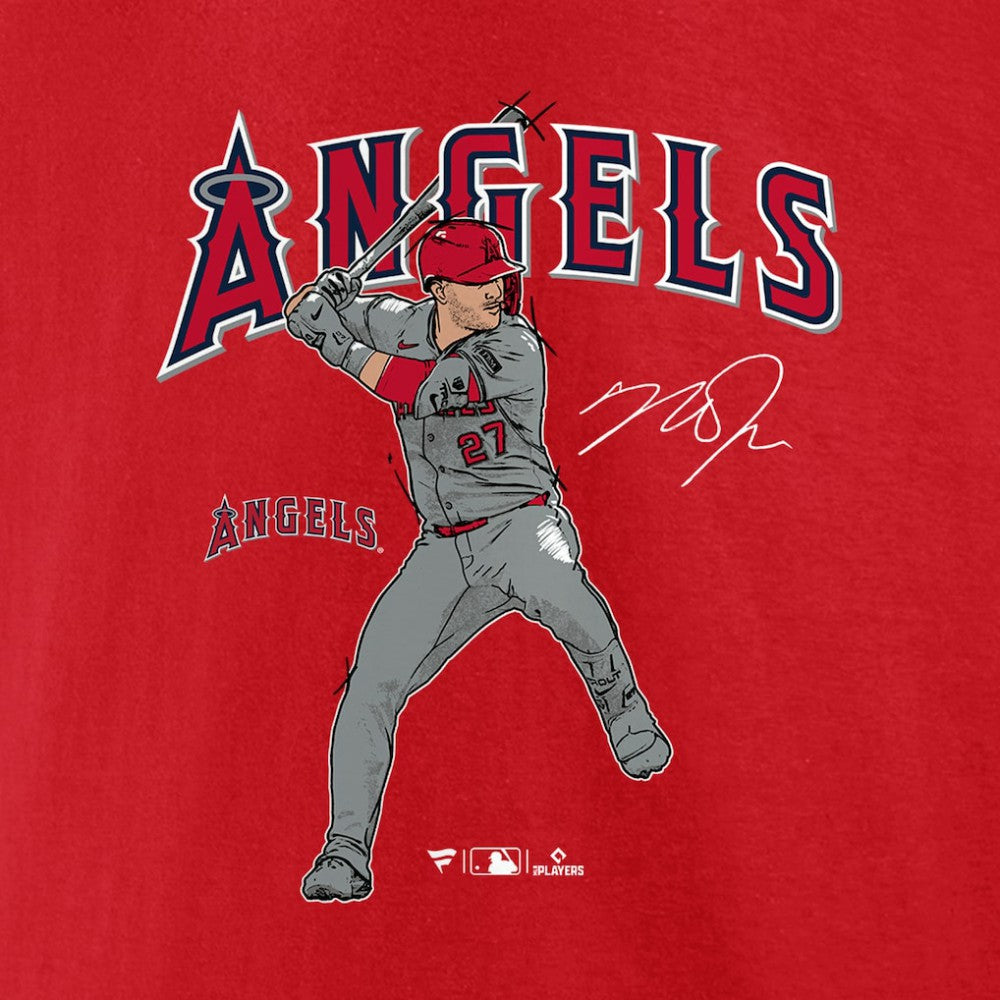 MLB Mike Trout Los Angeles Angels Player Swing T-Shirt