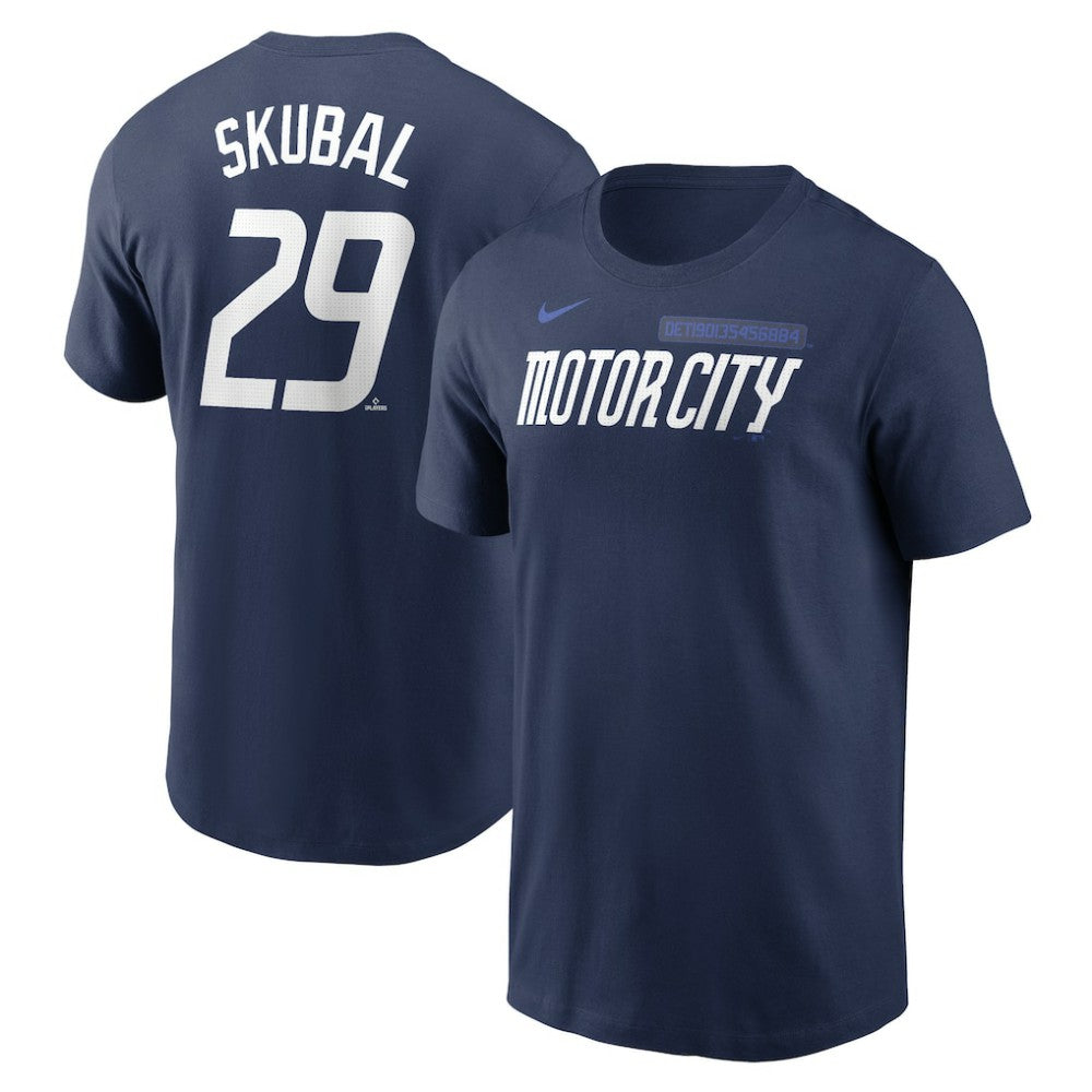 MLB Tarik Skubal Detroit Tigers Nike 2024 City Connect Fuse Name & Number T-Shirt