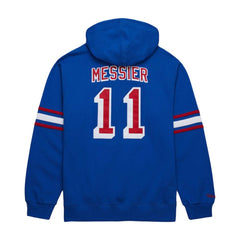 NHL Blue Mark Messier New York Rangers Mitchell & Ness Name & Number Premium Pullover Hoodie