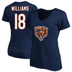 Caleb Williams  Women's Plus Size Fair Catch Name & Number Scoop Neck T-Shirt - Chicago Bears