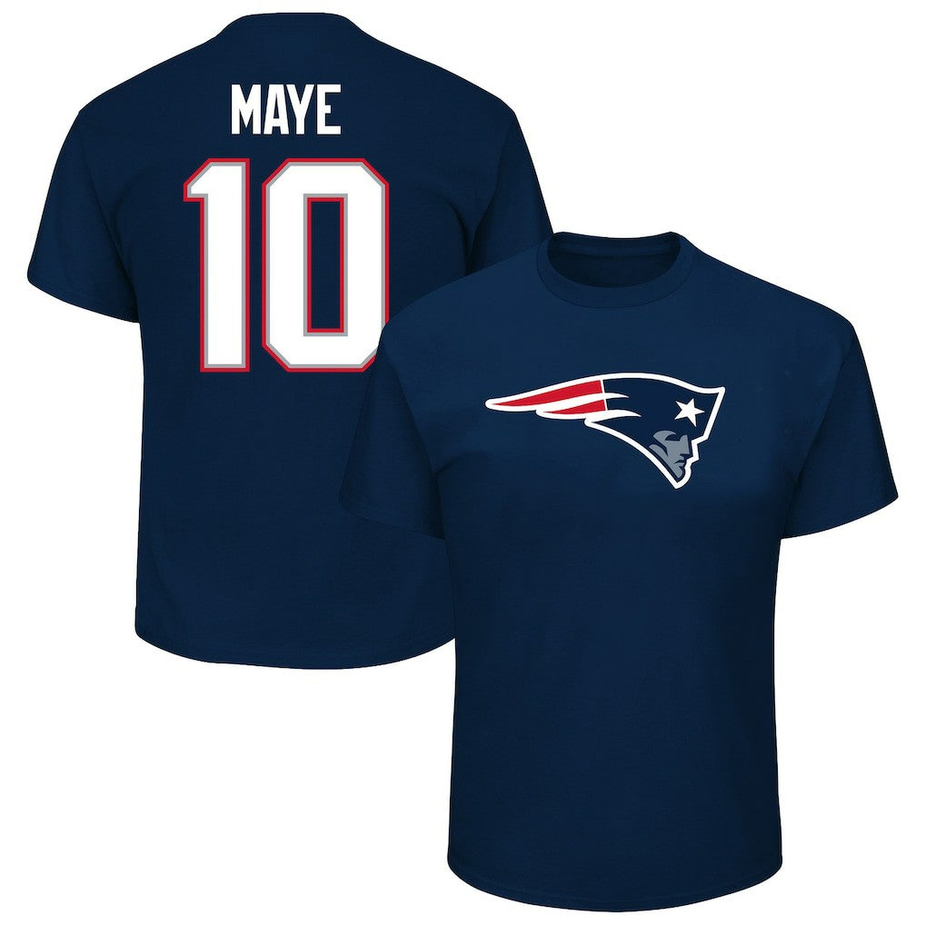 Drake Maye  Big & Tall Player Name & Number T-Shirt - New England Patriots