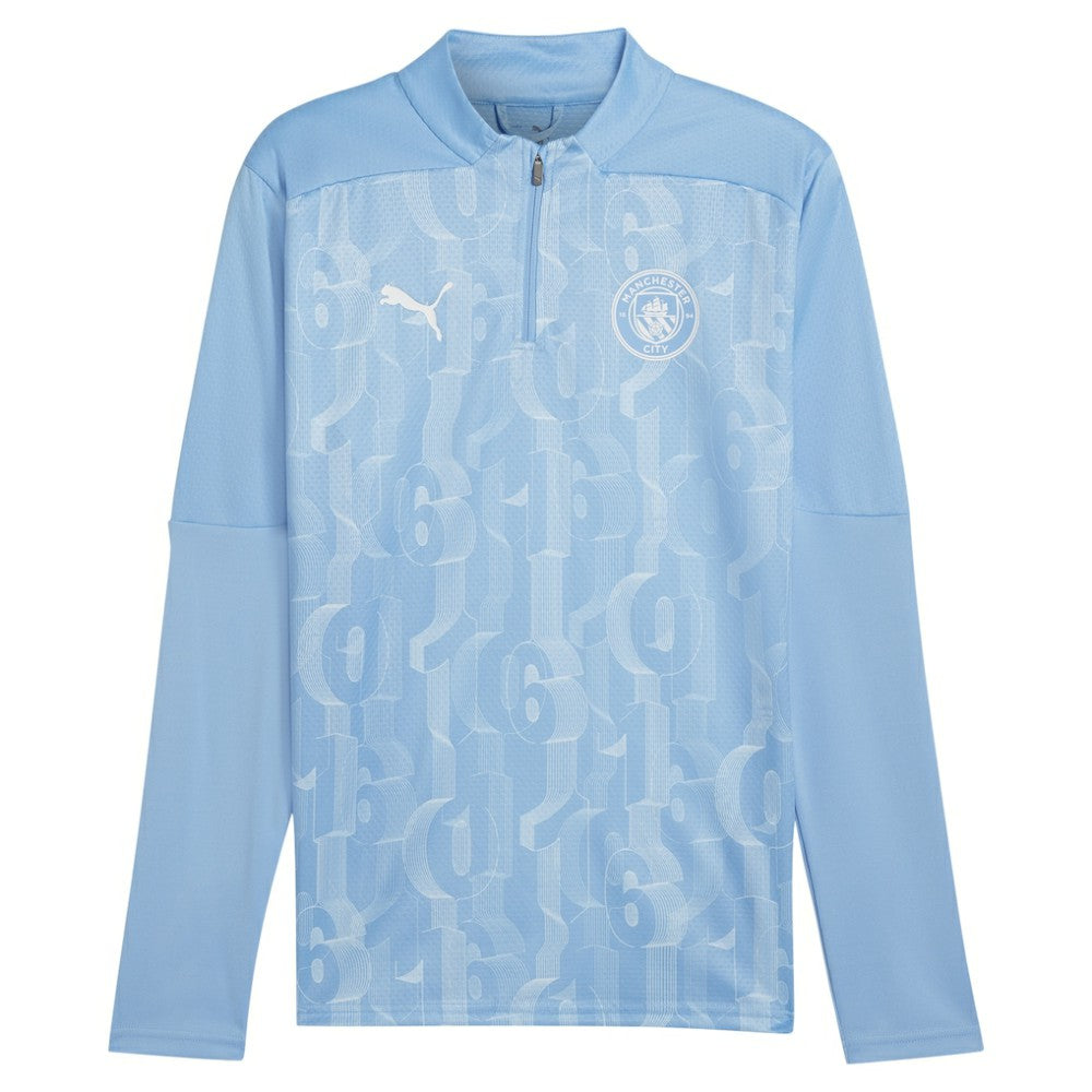 Manchester City 2024/25 Pre-Match dryCELL Quarter-Zip Top - Puma Light Blue